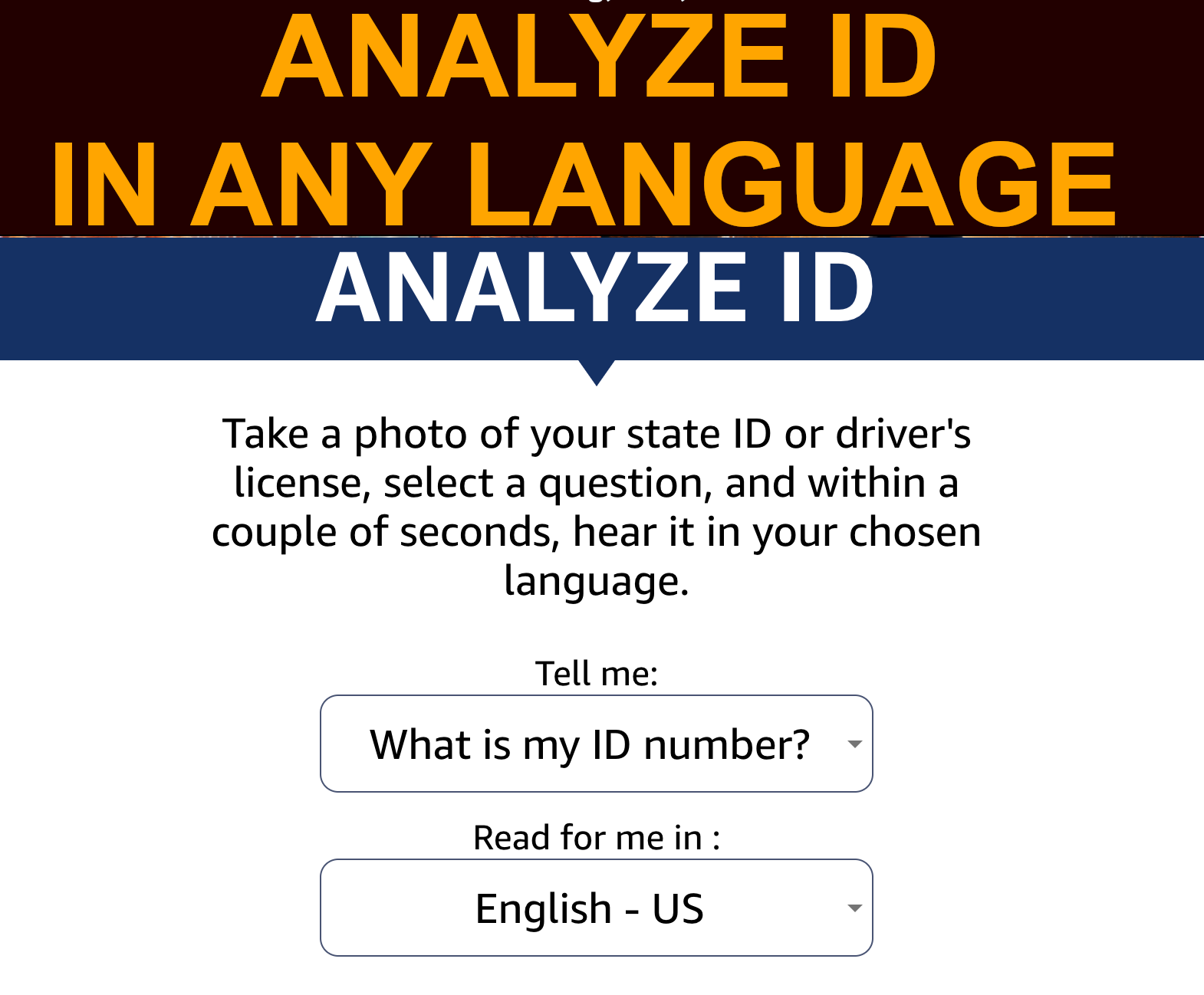 Analyze IDs in any language