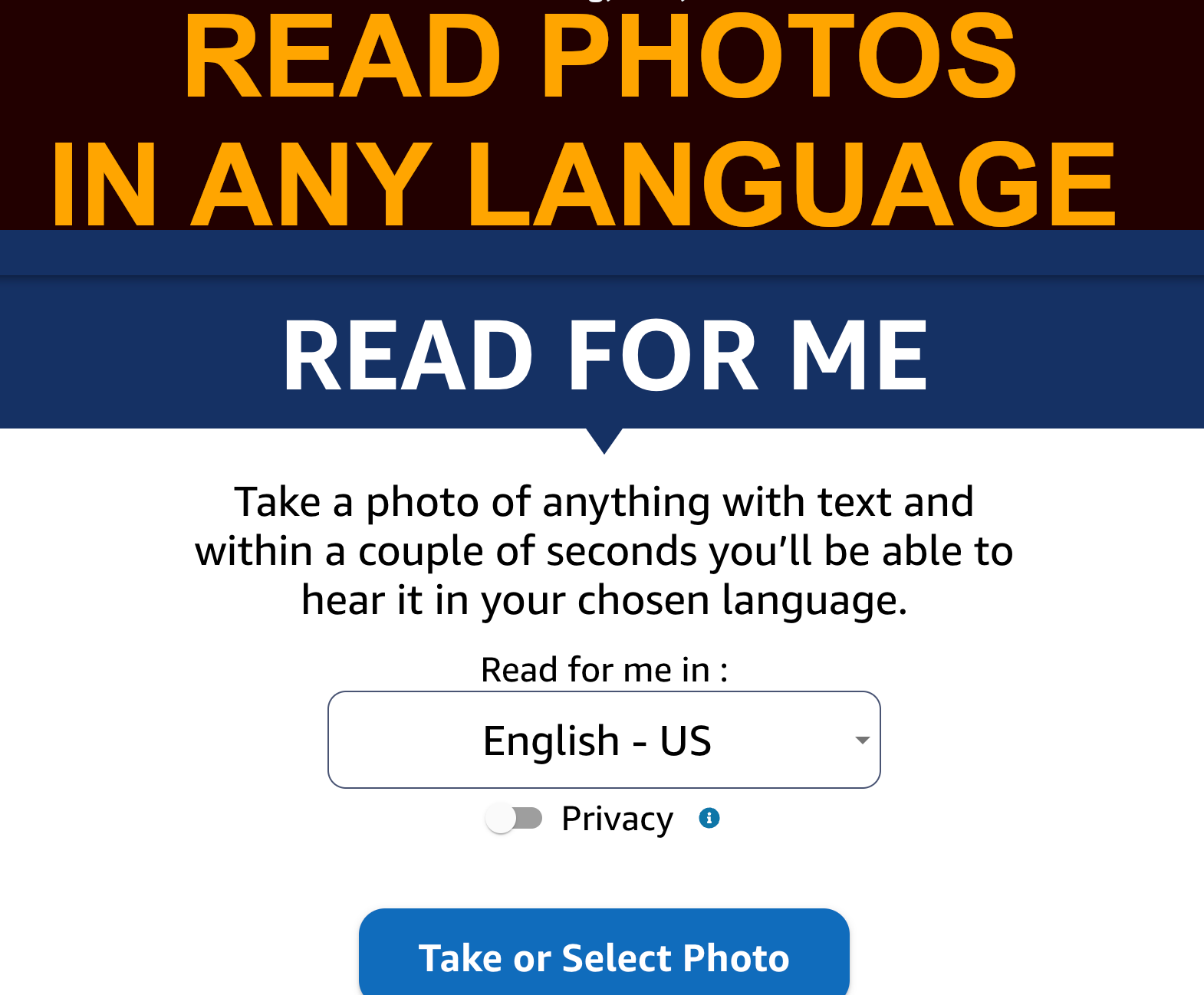 Read Photos in any language