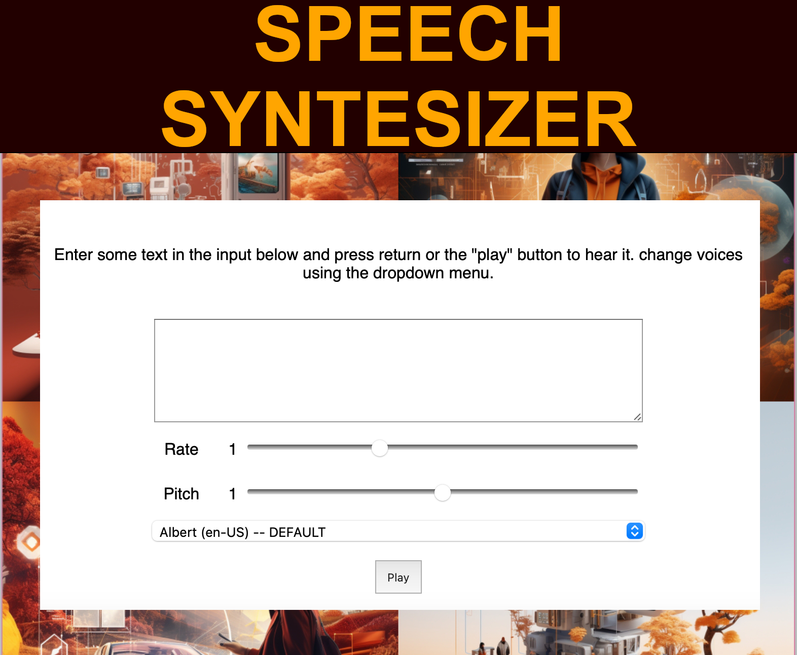 Speech Syntesizer App